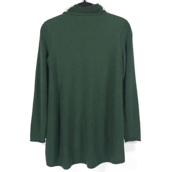 EILEEN FISHER MERINO WOOL Blend Turtleneck Long Sleeve Tunic Top Size XS/TP - Picture 3 of 8